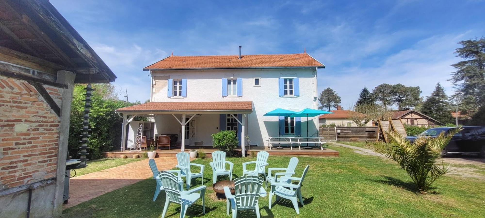 Charmante Maison Dans Les Landes X 10 Avec Piscine Et Salle D Escalade Lue Exteriér fotografie